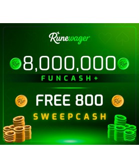 Runewager 8000000 Fun Cash + FREE 800 Sweep Cash Key GLOBAL